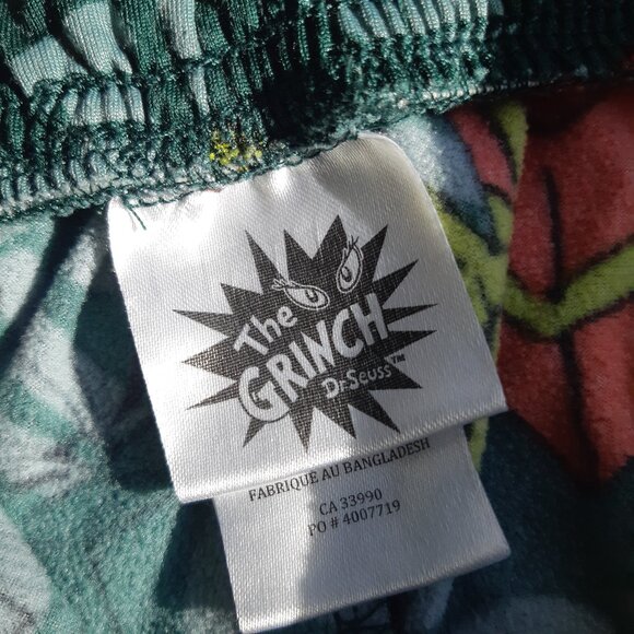 Dr Seuss How the Grinch Stole Christmas Pyjama Bottoms Lounge Pants Large L - Picture 3 of 8